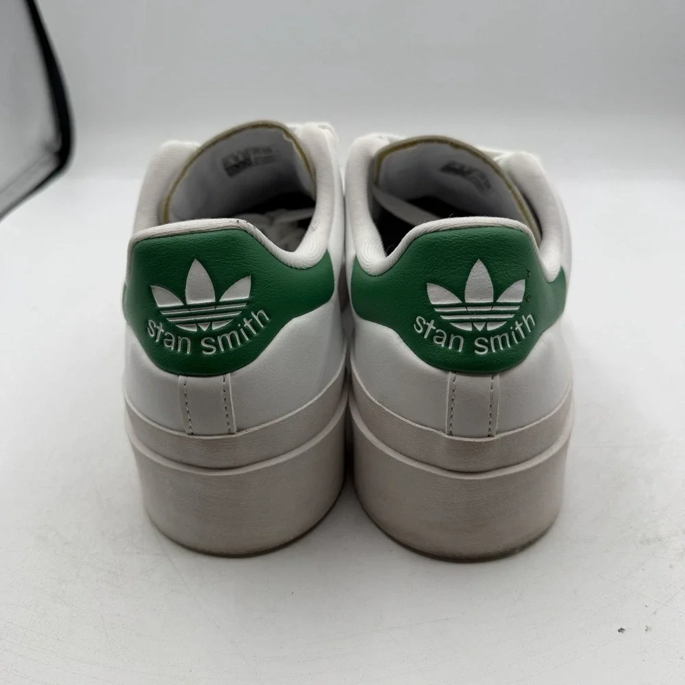 Adidas Stan‎ Smith Bonega Shoes Womens 10.5 White/Green Platform Sneakers GY9310